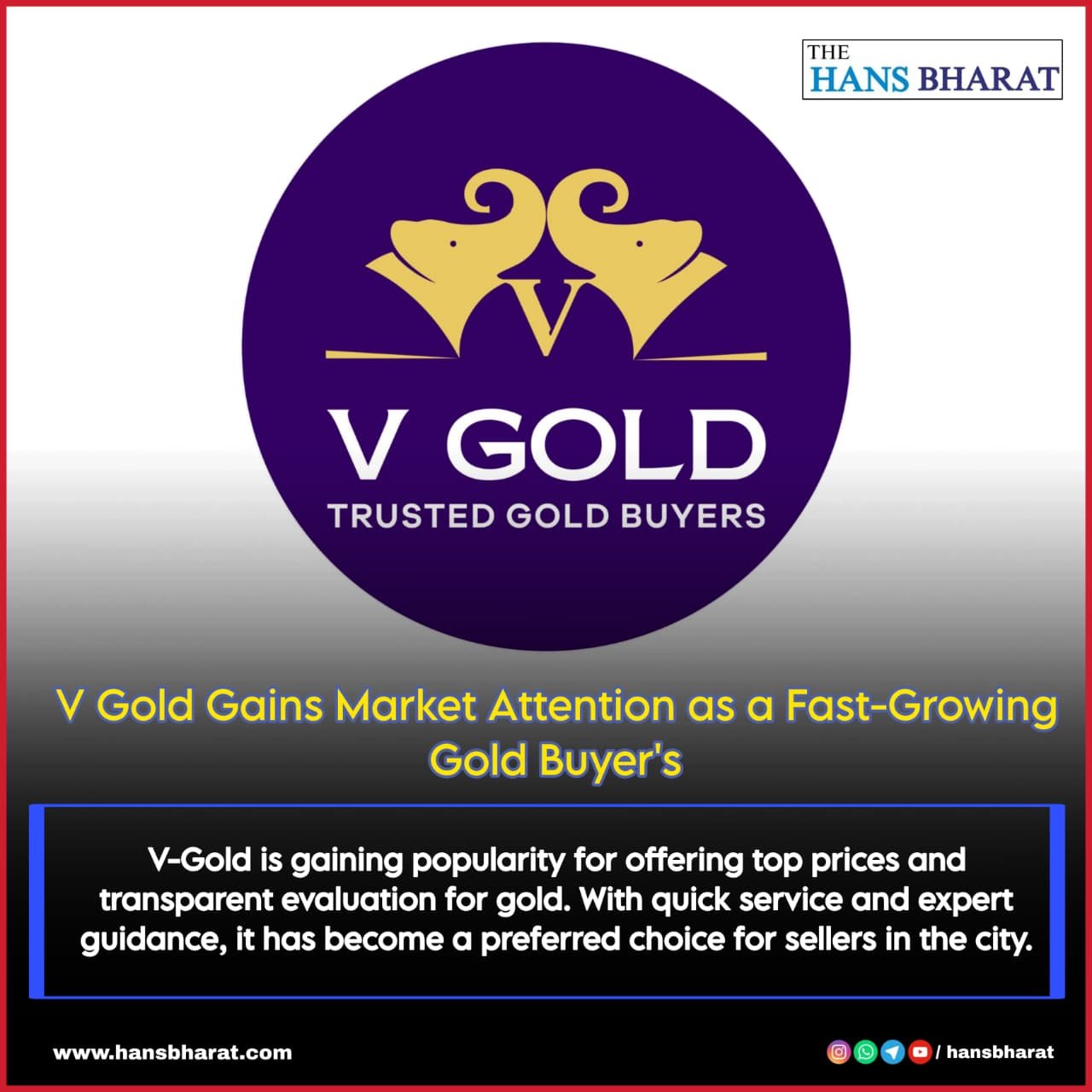 V Gold Emerges as Hyderabad’s Most Trusted Gold Buyer Offering Instant Cash & Transparent Valuation
